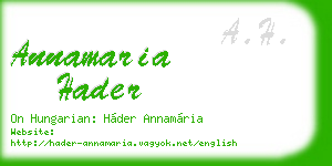 annamaria hader business card